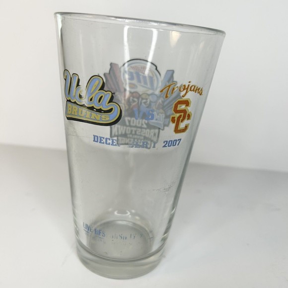 UCLA Vs USC 2007 Crosstown Rivalry Challenge Pint Glass Miller Light 16 oz C99 - Picture 2 of 4